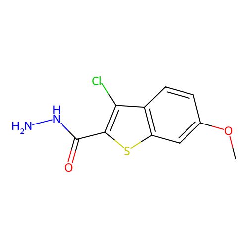 3-Chloro-6-methoxy-1-benzothiophene-2-carbohydrazide structure