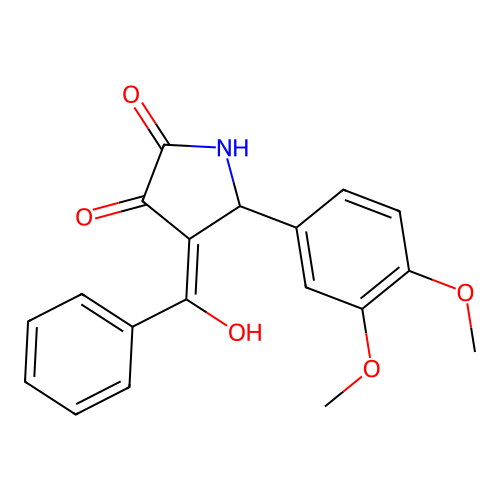(4E)-5-(3,4-dimethoxyphenyl)-4-[hydroxy(phenyl)methylidene]pyrrolidine-2,3-dione structure