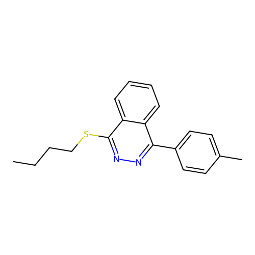 1-Butylsulfanyl-4-p-tolyl-phthalazine structure
