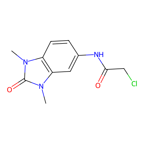 2-Chloro-N-(1,3-dimethyl-2-oxo-2,3-dihydro-1H-benzoimidazol-5-yl)-acetamide structure