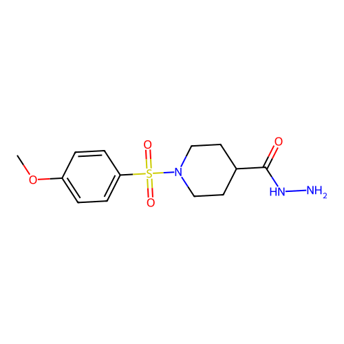 1-[(4-Methoxyphenyl)sulfonyl]piperidine-4-carbohydrazide structure