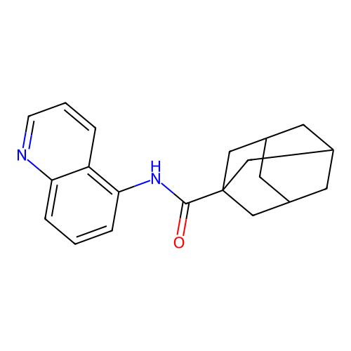 Adamantane-1-carboxylic acid quinolin-5-ylamide structure