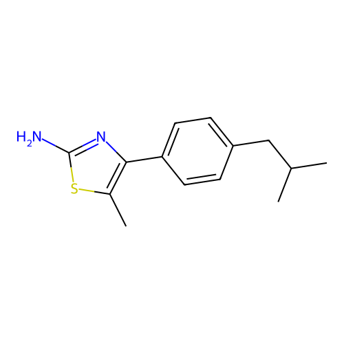 4-(4-Isobutylphenyl)-5-methyl-1,3-thiazol-2-amine structure