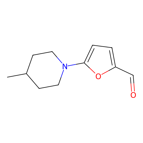 5-(4-Methylpiperidin-1-yl)furan-2-carbaldehyde structure