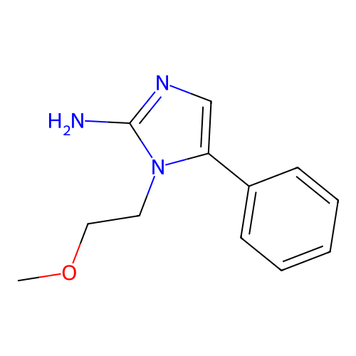 1-(2-Methoxy-ethyl)-5-phenyl-1H-imidazol-2-ylamine structure