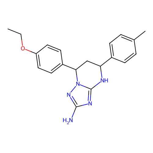 7-(4-ethoxyphenyl)-5-(4-methylphenyl)-4,5,6,7-tetrahydro[1,2,4]triazolo[1,5-a]pyrimidin-2-amine structure