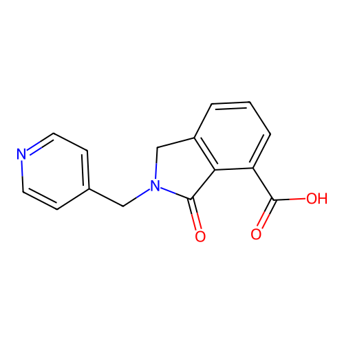 3-Oxo-2-(pyridin-4-ylmethyl)isoindoline-4-carboxylic acid structure