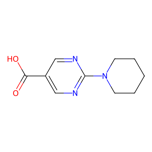 2-Piperidin-1-yl-pyrimidine-5-carboxylic acid structure