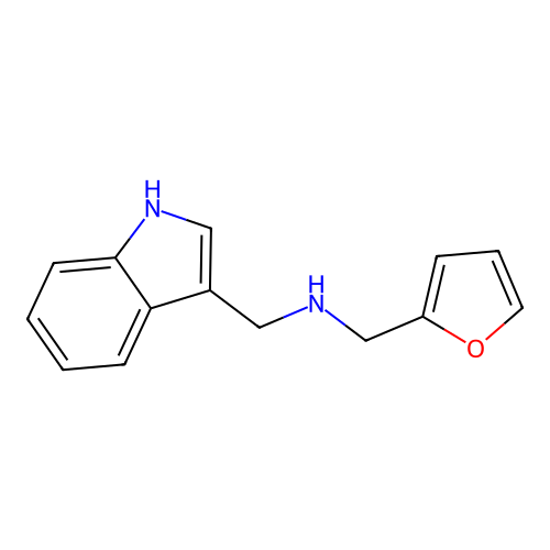 Furan-2-ylmethyl-(1H-indol-3-ylmethyl)-amine structure