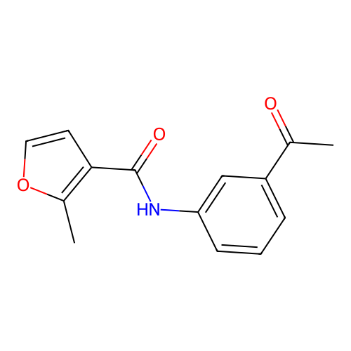 N-(3-acetylphenyl)-2-methyl-3-furamide structure