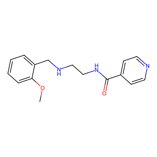 N-{2-[(2-methoxybenzyl)amino]ethyl}pyridine-4-carboxamide structure