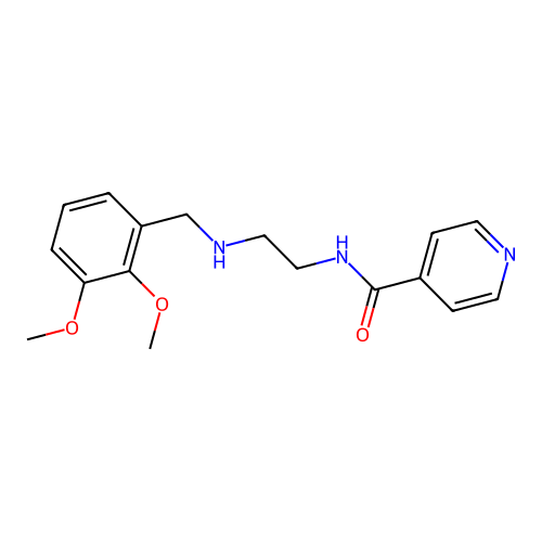 N-{2-[(2,3-dimethoxybenzyl)amino]ethyl}pyridine-4-carboxamide structure