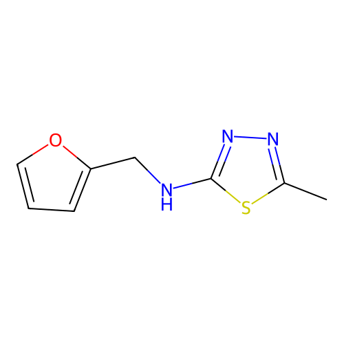 Furan-2-ylmethyl-(5-methyl-[1,3,4]thiadiazol-2-yl)-amine structure