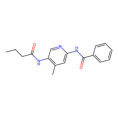 N-[4-Methyl-5-[(1-oxobutyl)amino]-2-pyridinyl]benzamide structure