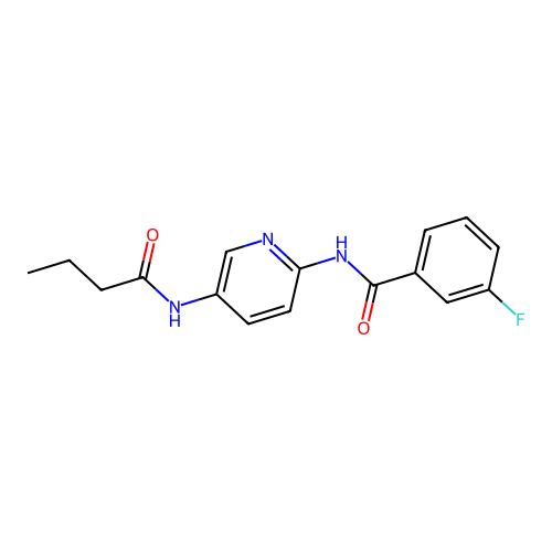 3-Fluoro-N-[5-[(1-oxobutyl)amino]-2-pyridinyl]benzamide structure