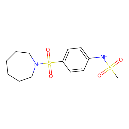 N-[4-(azepan-1-ylsulfonyl)phenyl]methanesulfonamide structure