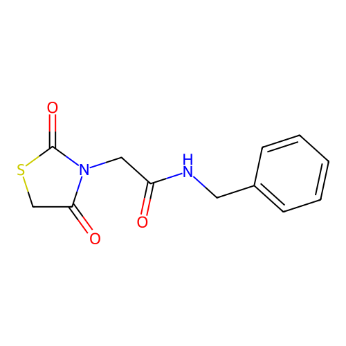 N-苄基-2-(2,4-二氧代噻唑烷-3-基)乙酰胺 structure