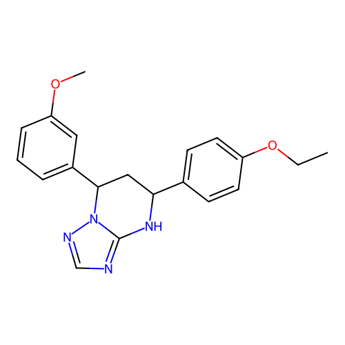 5-(4-ethoxyphenyl)-7-(3-methoxyphenyl)-1,5,6,7-tetrahydro-[1,2,4]triazolo[1,5-a]pyrimidine structure