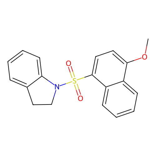 [(4-Methoxynaphthyl)sulfonyl]indoline structure
