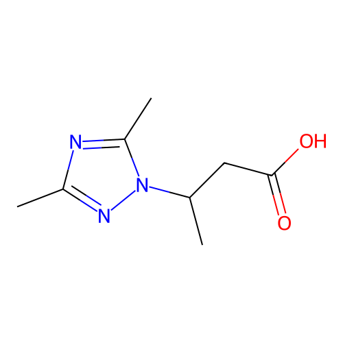 3-(3,5-dimethyl-1H-1,2,4-triazol-1-yl)butanoic acid structure