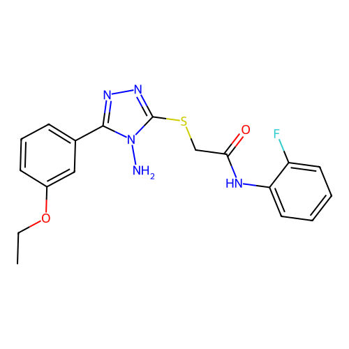 2-{[4-amino-5-(3-ethoxyphenyl)-4H-1,2,4-triazol-3-yl]sulfanyl}-N-(2-fluorophenyl)acetamide structure