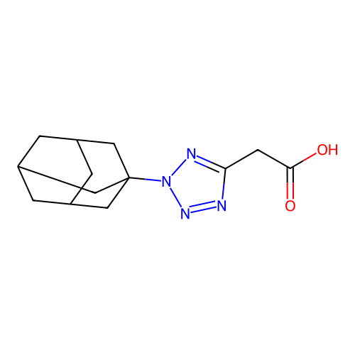 (2-Adamantan-1-yl-2H-tetrazol-5-yl)-acetic acid structure