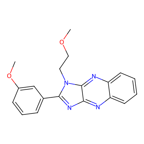 1-(2-methoxyethyl)-2-(3-methoxyphenyl)-1H-imidazo[4,5-b]quinoxaline structure