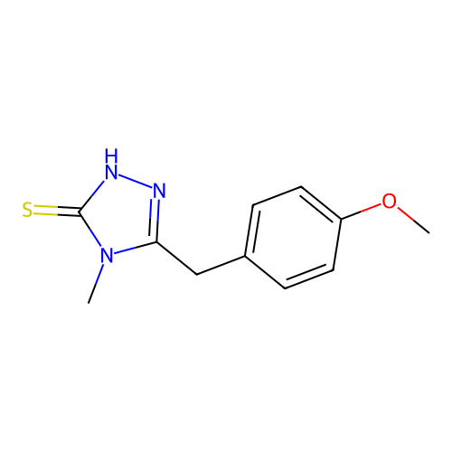 5-(4-methoxybenzyl)-4-methyl-4H-1,2,4-triazole-3-thiol structure