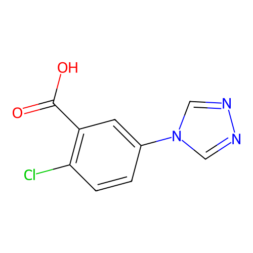 2-Chloro-5-(1,2,4-triazol-4-yl)benzoic acid structure