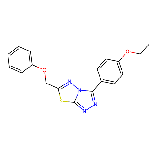 3-(4-Ethoxyphenyl)-6-(phenoxymethyl)-[1,2,4]triazolo[3,4-b][1,3,4]thiadiazole structure