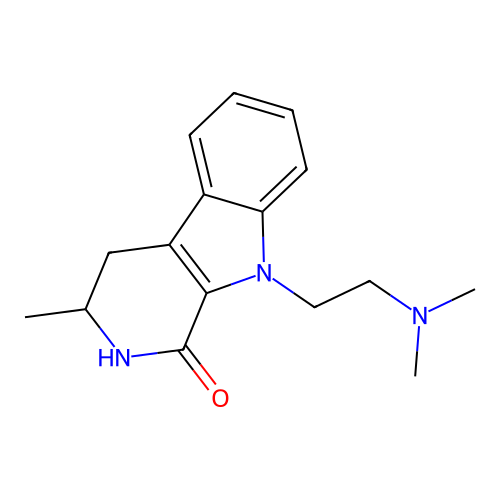3,4-Dihydro-9-(2-(dimethylamino)ethyl)-3-methyl-9H-pyrido(3,4-b)indol-1(2H)-one structure