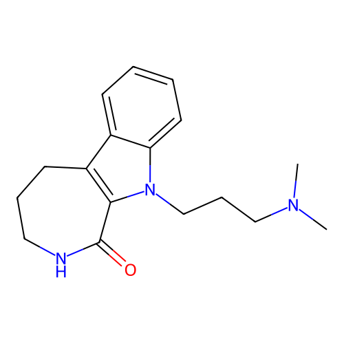 Azepino(3,4-b)indol-1(2H)-one, 3,4,5,10-tetrahydro-10-(3-(dimethylamino)propyl)- structure