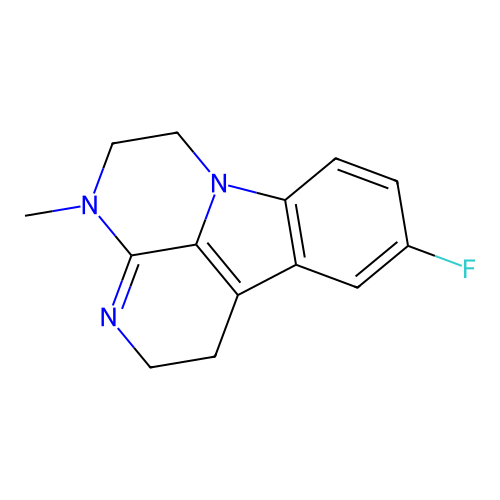 1H-3,4,6a-Triazafluoranthene, 2,4,5,6-tetrahydro-9-fluoro-4-methyl- structure