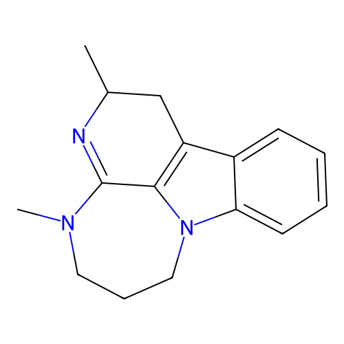 3,4,7a-Triazacyclohepta(j,k)fluorene, 1,2,4,5,6,7-hexahydro-2,4-dimethyl- structure