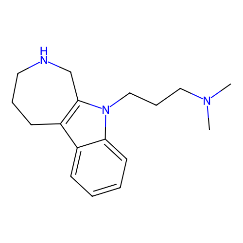 Azepino(3,4-b)indole-10(1H)-propanamine, 2,3,4,5-tetrahydro-N,N-dimethyl- structure