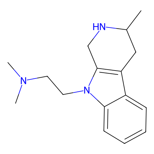 9H-Pyrido(3,4-b)indole, 1,2,3,4-tetrahydro-9-(2-(dimethylamino)ethyl)-3-methyl- structure