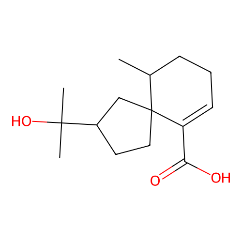 3-(2-Hydroxypropan-2-yl)-6-methylspiro[4.5]dec-9-ene-10-carboxylic acid structure