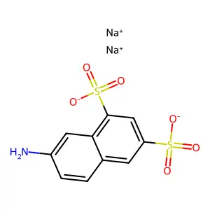 1,3-Naphthalenedisulfonic acid, 7-amino-, sodium salt (1:2) structure