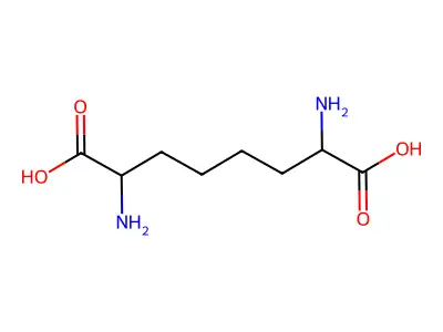 α,α'-二氨基辛二酸 structure