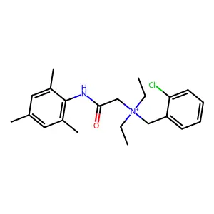 Ammonium, (o-chlorobenzyl)diethyl(((2,4,6-trimethylphenyl)carbamoyl)methyl)- structure
