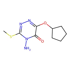 1,2,4-Triazin-5(4H)-one, 4-amino-6-(cyclopentyloxy)-3-(methylthio)- structure