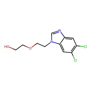 Ethanol, 2-(2-(5,6-dichloro-1H-benzimidazol-1-yl)ethoxy)- structure
