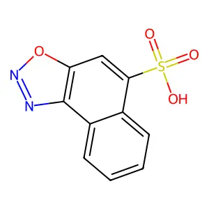 Naphth(1,2-d)(1,2,3)oxadiazole-5-sulfonic acid structure