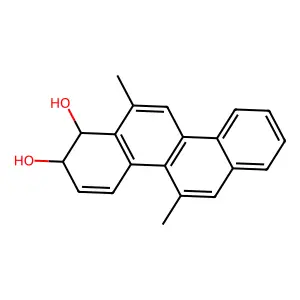 5,12-Dimethyl-1,2-dihydrochrysene-1,2-diol structure