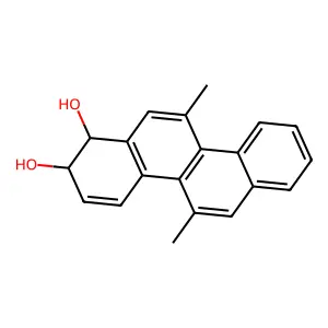 5,11-Dimethyl-1,2-dihydrochrysene-1,2-diol structure