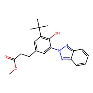 2-(3'-tert-Butyl-2'-hydroxy-5'-(2-methoxycarbonylethyl)phenyl)benzotriazole structure