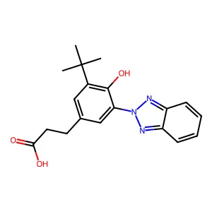 3-(3-(2H-Benzotriazol-2-yl)-5-tert-butyl-4-hydroxyphenyl)propionic acid structure