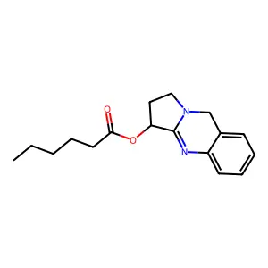 Hexanoic acid, 1,2,3,9-tetrahydropyrrolo(2,1-b)quinazolin-3-yl ester, (R)- structure