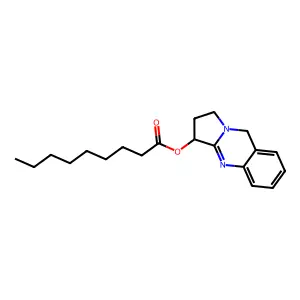 Nonanoic acid, 1,2,3,9-tetrahydropyrrolo(2,1-b)quinazolin-3-yl ester, (R)- structure