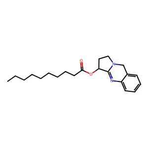 Decanoic acid, 1,2,3,9-tetrahydropyrrolo(2,1-b)quinazolin-3-yl ester, (R)- structure